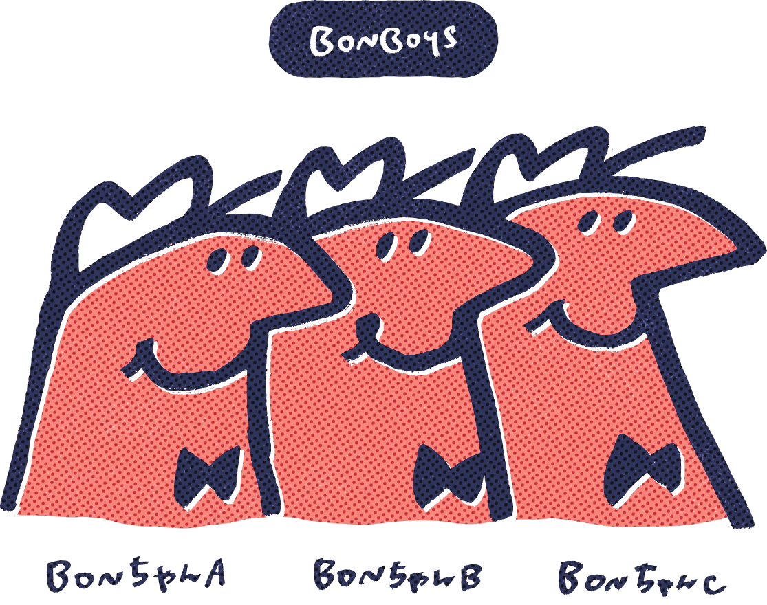 BONBOYS — BONちゃんA / BONちゃんB / BONちゃんC